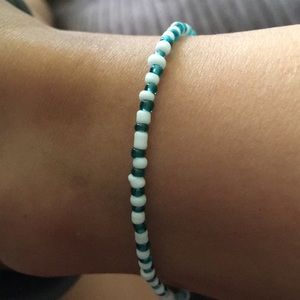 Glass seed beaded bracelet, anklet ,and chocker